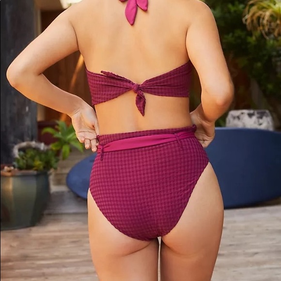 ✨ Anthropologie High-Waisted Bikini Bottoms Sz L - Picture 3 of 5